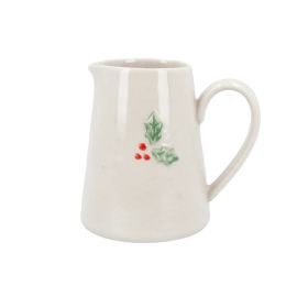 Stoneware Mini Jug with Holly